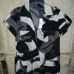 New York & Co Zip Front Dress Size M (X-32)